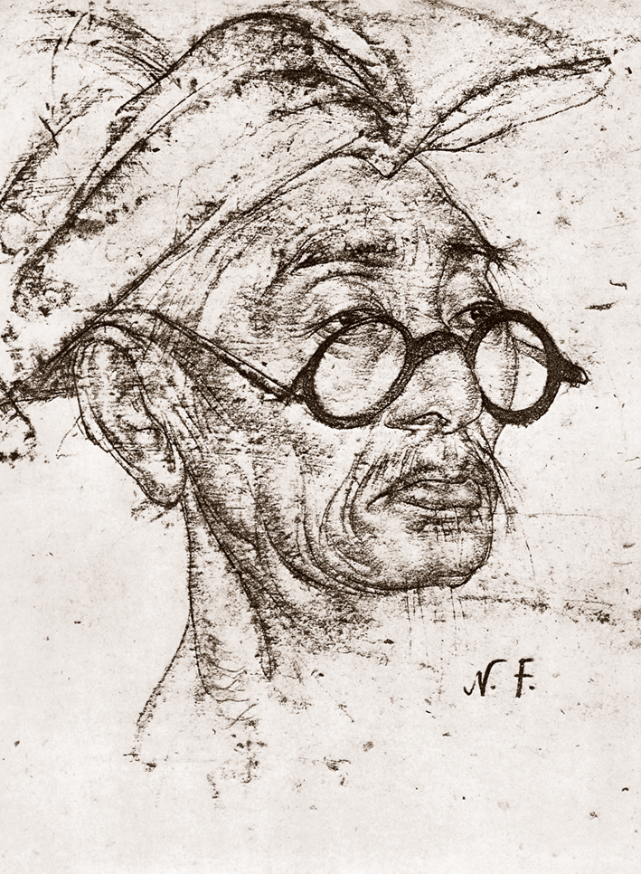  Nicolai Ivanovich Fechin —— 老人头像习作